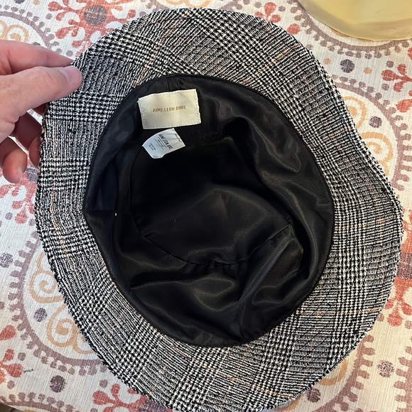 AIME LEON DORE LADIES BLACK WHITE ORANGE TWEED BUCKET HAT-L/XL - Picture 10 of 11